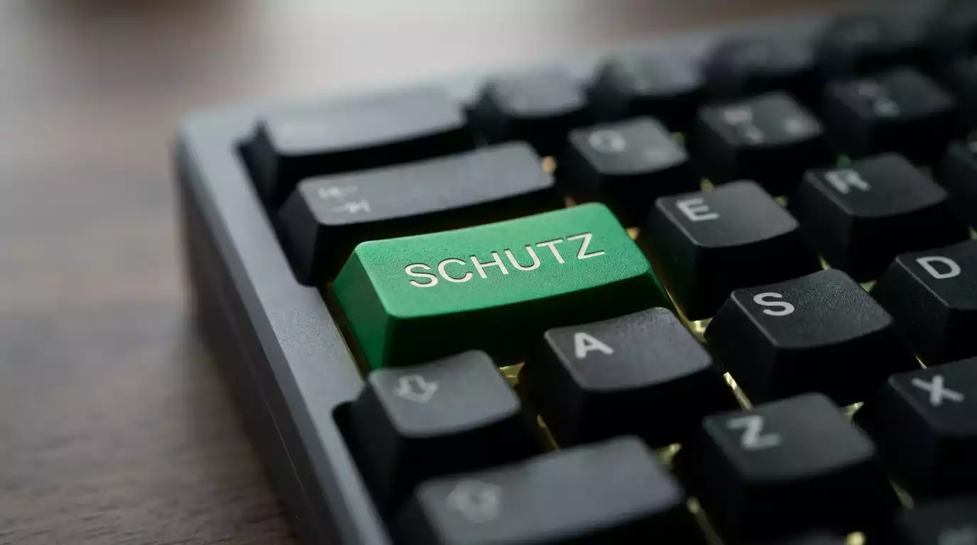 Tastatur med en grøn tast der symboliserer et valg